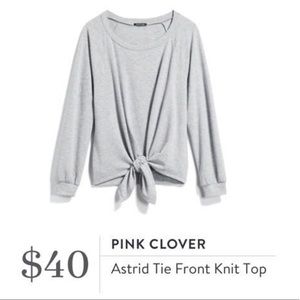 Pink Clover ‘Astrid’ Tie Front Knit Top